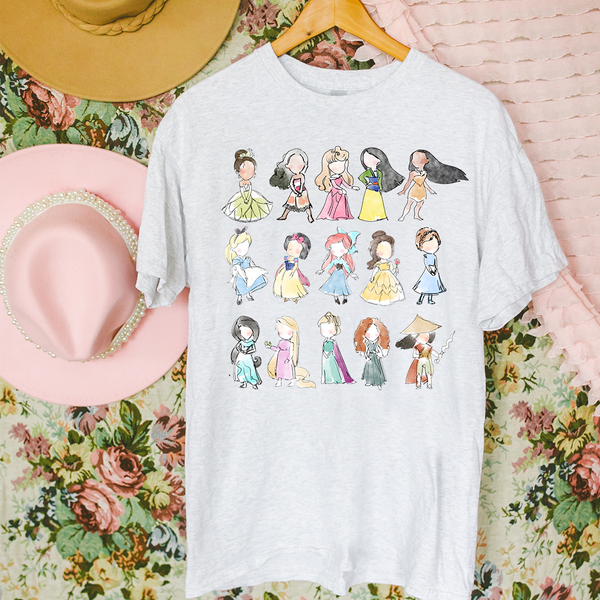 Watercolour Princess Inspired T-Shirt