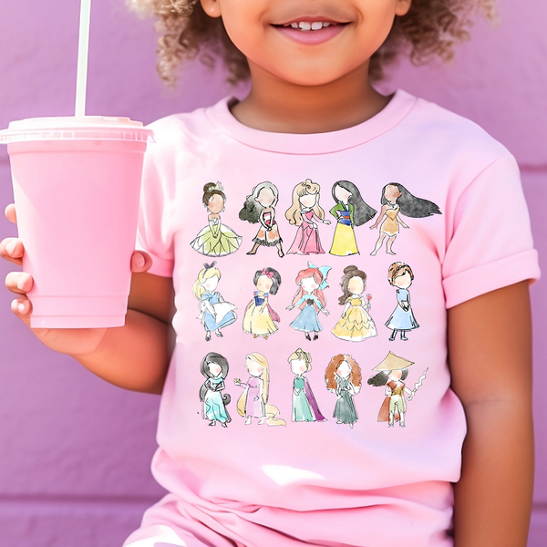Watercolour Princess Inspired T-Shirt